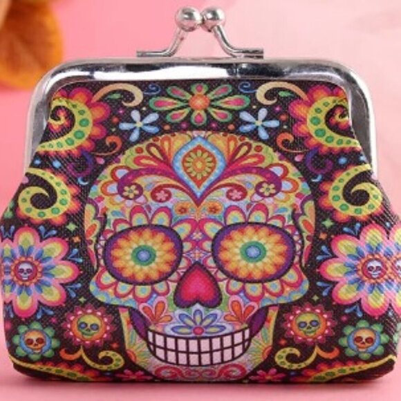 Snake Necklace + Devil Eye Ring- blue eyes + PU Ethnic Coin Purse - Picture 6 of 8